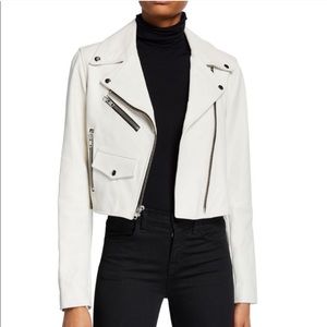 A.L.C Beck Cropped Leather Moto Jacket